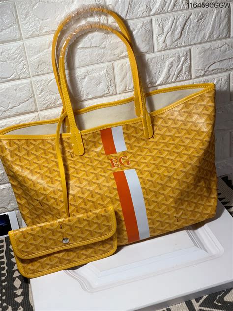 goyard yellow shopping bag